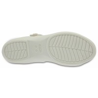 Dámské sandály Crocs Cleo V, Oyster / Gold [3]
