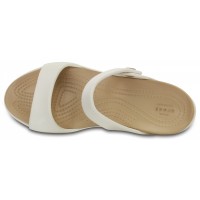 Dámské sandály Crocs Cleo V, Oyster / Gold [5]