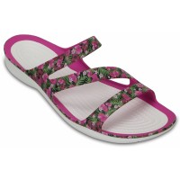 Dámské sandály Crocs Swiftwater Graphic Sandal Women, Pink / Floral [1]