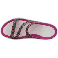 Dámské sandály Crocs Swiftwater Graphic Sandal Women, Pink / Floral [5]