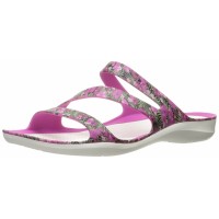 Dámské sandály Crocs Swiftwater Graphic Sandal Women, Pink / Floral [6]