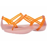 Dámské sandály Crocs Isabella T-strap Sandal, Active Orange / Petal Pink [6]
