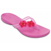 Dámské žabky Crocs Isabella Embellished Flip, Candy Pink / Party Pink [1]