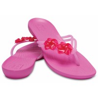 Dámské žabky Crocs Isabella Embellished Flip, Candy Pink / Party Pink [4]