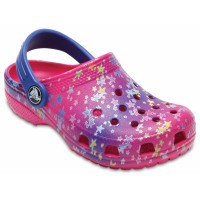 Dětské pantofle (nazouváky) Crocs Classic Graphic Clog Kids, Multi Stars [1]