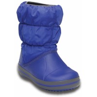 Dětské sněhule Crocs Winter Puff Boot Kids, Cerulean Blue / Light Grey [1]