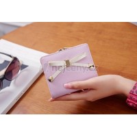 Malá dámská peněženka s mašlí, růžová [1]
