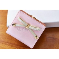 Malá dámská peněženka s mašlí, růžová [2]