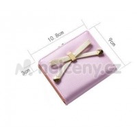 Malá dámská peněženka s mašlí, růžová [4]