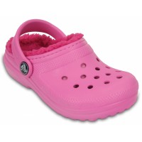 Dětské zimní pantofle (nazouváky) Crocs Classic Lined Clog Kids, Party Pink / Candy Pink [1]