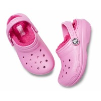 Dětské zimní pantofle (nazouváky) Crocs Classic Lined Clog Kids, Party Pink / Candy Pink [7]