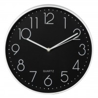 Nástěnné hodiny Hama Elegance, průměr 30 cm, tichý chod, bílé/černé (1)