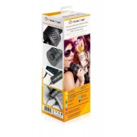 Bluetooth karaoke mikrofon Technaxx PRO BT-X35 se 2 reproduktory, zlatý/stříbrný (9)