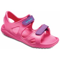 Dětské sandály Crocs Swiftwater River Sandal Kids, Paradise Pink / Amethyst [1]