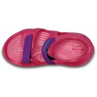 Dětské sandály Crocs Swiftwater River Sandal Kids, Paradise Pink / Amethyst [5]