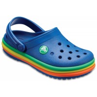 Dětské pantofle (nazouváky) Crocs Crocband Rainbow Band Clog Kids, Blue Jean [1]