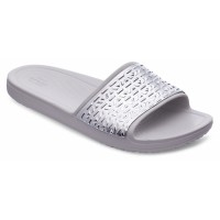 Dámské pantofle Crocs Sloane Graphic Etchet Slide, Pearl White / Silver [1]