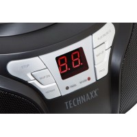 Boombox rádio s CD přehrávačem Technaxx BT-X38, Bluetooth, FM, AUX-IN/USB, černá (3)