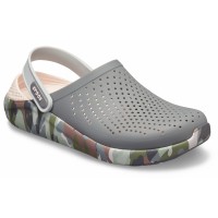 Dámské a pánské pantofle (nazouváky) Crocs LiteRide Graphic Clog, Charcoal / Camo [1]