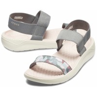 Dámské sandály Crocs LiteRide Graphic Sandal Women, Charcoal / Stucco [4]