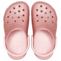 Dětské pantofle (nazouváky) Crocs Classic Glitter Clog Kids, Blossom [5]