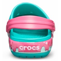 Dětské pantofle (nazouváky) Crocs Fun Lab Slime Band Clog Kids, Tropical Teal [2]