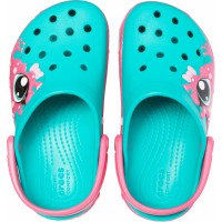 Dětské pantofle (nazouváky) Crocs Fun Lab Slime Band Clog Kids, Tropical Teal [5]