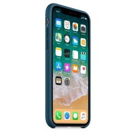 Kryt (obal) na mobil Apple iPhone X Silicone Case - vesmírně modrý [3]