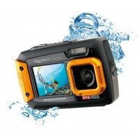 Digitální fotoaparát EasyPix W1400 Active s duálním displejem, vodotěsný 3m, CMOS 14 Mpx, oranžový (3)
