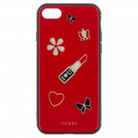 Kryt (obal) na mobil Apple iPhone X Guess Iconic TPU Case, červený [1]
