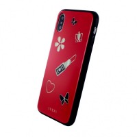 Kryt (obal) na mobil Apple iPhone X Guess Iconic TPU Case, červený [2]