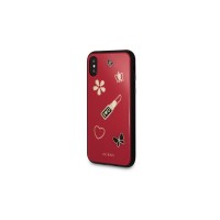 Kryt (obal) na mobil Apple iPhone X Guess Iconic TPU Case, červený [3]