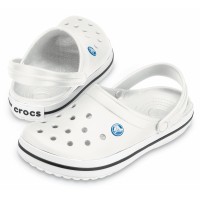 Nazouváky (pantofle) Crocs Crocband, bílé (White) [4]
