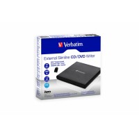 VERBATIM Externí CD/DVD Slimline vypalovačka USB 2.0 černá + Nero (1)