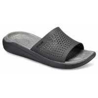 Dámské a pánské pantofle Crocs LiteRide Slide, Black / Slate Grey [1]