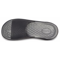 Dámské a pánské pantofle Crocs LiteRide Slide, Black / Slate Grey [6]
