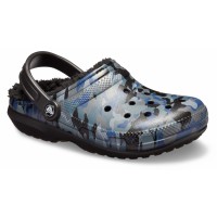 Zimní boty (nazouváky) Crocs Classic Lined Graphic II Clog, Camo / Black [1]