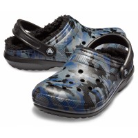 Zimní boty (nazouváky) Crocs Classic Lined Graphic II Clog, Camo / Black [4]