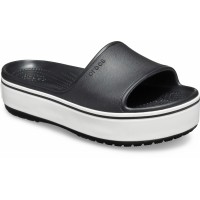 Dámské pantofle na platformě Crocs Crocband Platform Slide, Black / White [1]