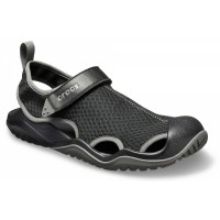 Pánské sandály Crocs Swiftwater Mesh Deck Sandal, Black [1]