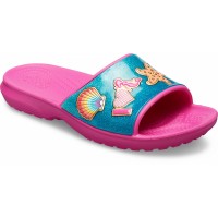 Dětské pantofle (nazouváky) Crocs Fun Lab Beach Fan Slide, Fuchsia [1]
