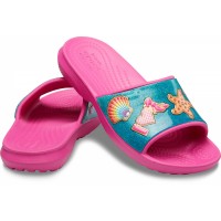 Dětské pantofle (nazouváky) Crocs Fun Lab Beach Fan Slide, Fuchsia [4]