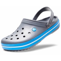 Dámské a pánské pantofle (nazouváky) Crocs Crocband Clog, Charcoal / Ocean [6]