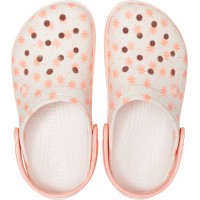 Dámské pantofle (nazouváky) Crocs Crocband Seasonal Graphic Clog Flamingo, Barely Pink / Melon [4]