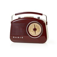 Retro AM/FM rádio Nedis RDFM5000BK, hnědé (4)