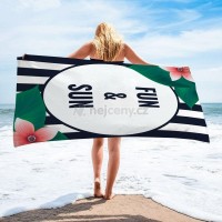 Plážový ručník s letní grafikou FUN & SUN Black, 170 x 90 cm [4]