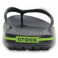 Dámské a pánksé žabky Crocs Crocband Flip, Graphite / Volt Green [2]