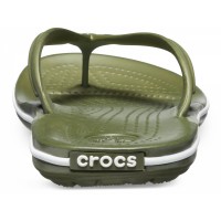Pánské žabky Crocs Crocband Flip, Army Green / White [2]