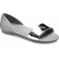 Dámské baleríny (sandály) Crocs Lina Embellished DOrsay, Silver [1]