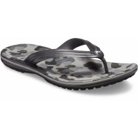 Dámské a pánské žabky Crocs Crocband Seasonal Graphic Flip, Slate Grey / Black [1]